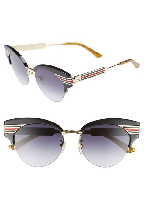 gucci 53mm cat eye sunglasses|gucci cat eye sunglasses havana.